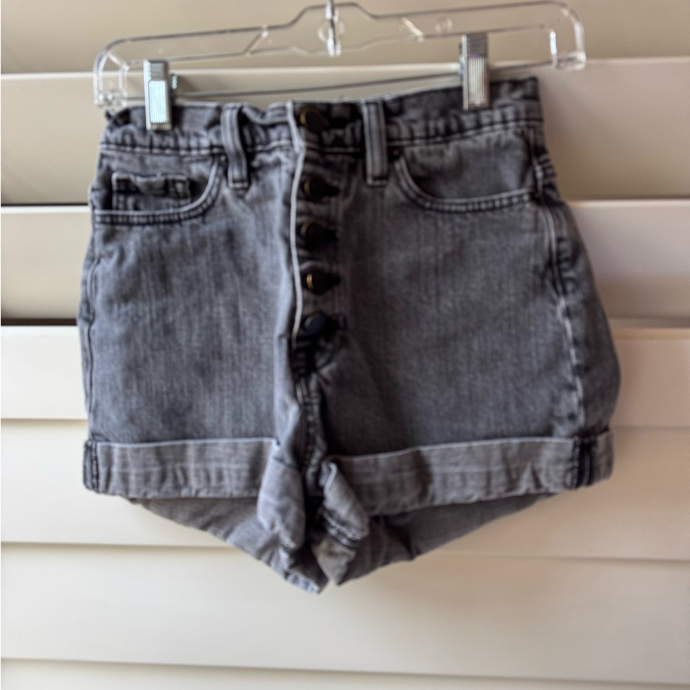 BDG Gray High-Waisted Jean Shorts Vintage Style